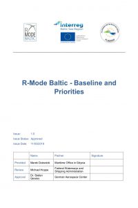 R-Mode Baltic- Baseline and Priorities