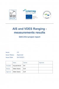R-Mode Baltic - AIS and VDES Ranging - measurements results